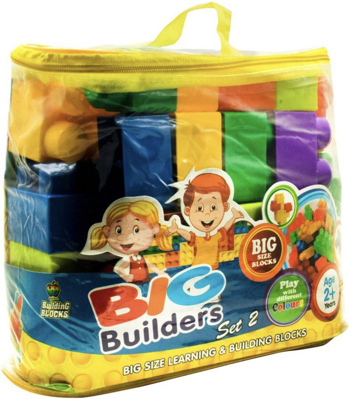 JMdSports Big Builders Blocks & Puzzles Set-2 |Building Toys for Toddlers (20 Pieces)|  (Multicolor)