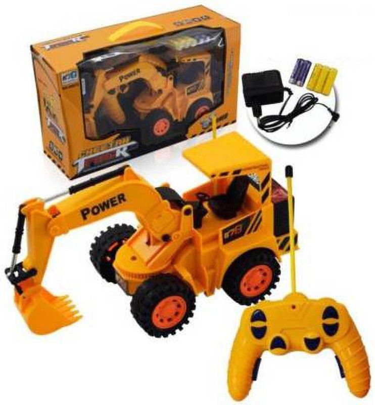 Tenmar Wireless Remote Control Rechargeable JCB Truck (Yellow)  (Multicolor)