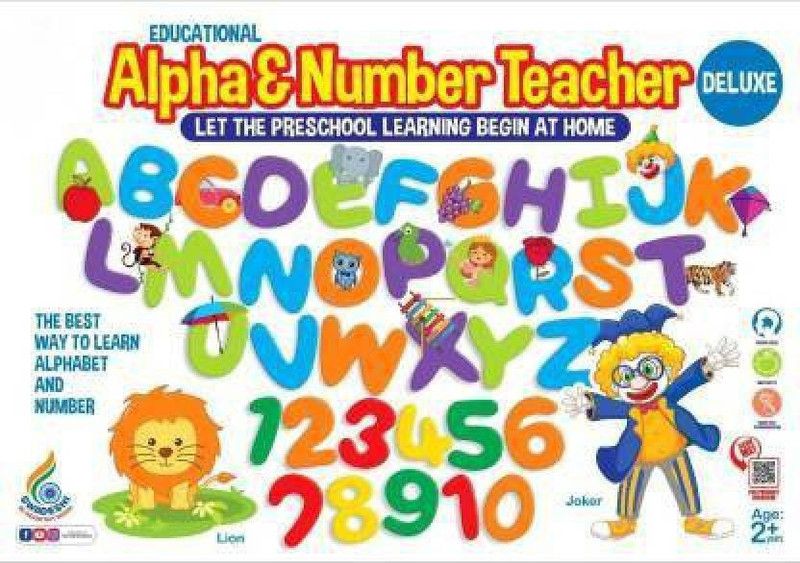 ABITNESS Number & Alphabets Teacher Puzzle Educational Toys For Kids (Multicolor)  (Multicolor)