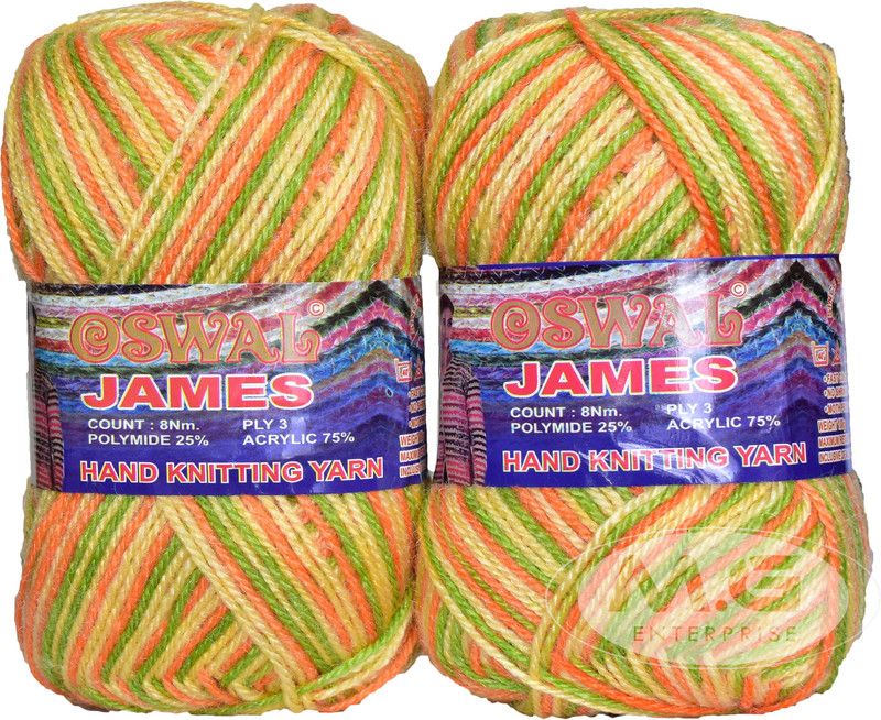 Simi Enterprise Oswal James Knitting Yarn Wool, Carrot Ball 600 gm Best Used with Knitting Needles, Crochet Needles Wool Yarn for Knitting. By Oswa P SM-QQ