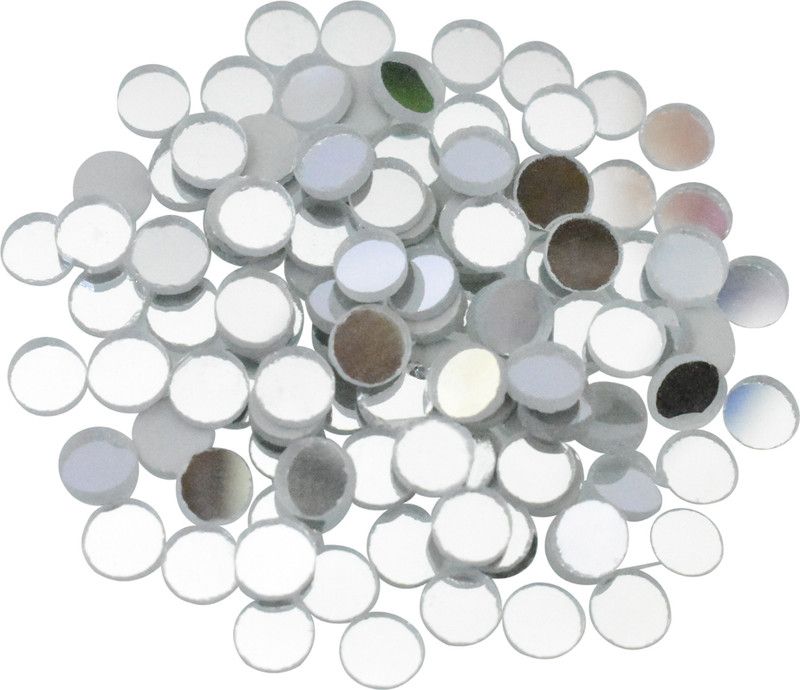 EmbroideryMaterial.com Round Craft Shisha Mirrors Grinded For Smooth Edges, 4MM, 1000 Pieces