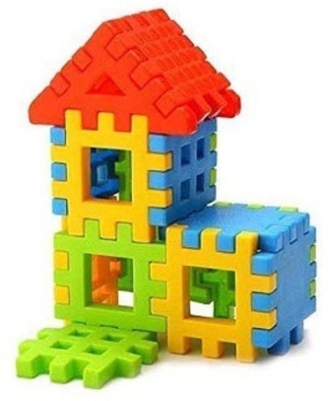 MANTICORE HS-21 Happy House Home Building Block, Learning, Educational Toy Non-Toxic Block  (Multicolor)