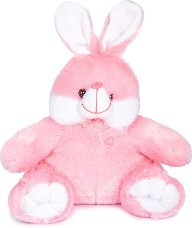 momen memo Sitting Rabbit - 35 cm  (Pink, White)
