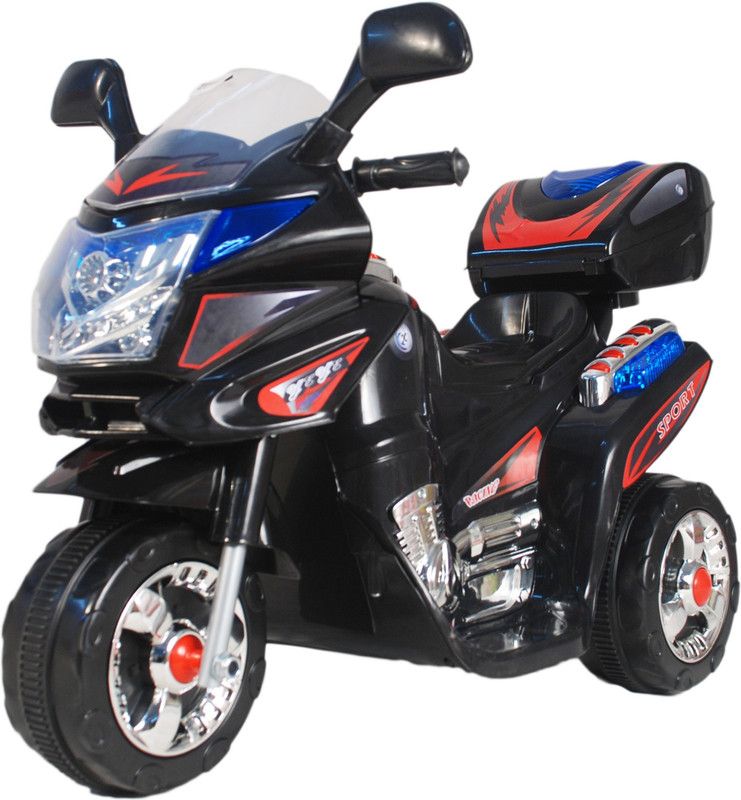Toy House 3-Wheel Thunderbolt Rechargeable for kids (2 to 4yrs) Bike Battery Operated Ride On  (Black)