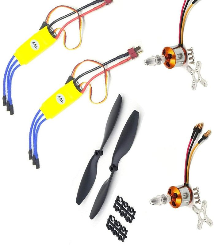 INVENTO 2Pcs 2200KV BLDC Brushless Motor + 40A ESC + 9045 9x4.5 9 inch Automotive Electronic Hobby Kit