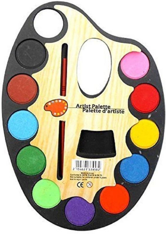 gaju Kids Artist Palette Water Color Set of 12 Color + Artist Paint Brush (PACK OF 2) (Set of 12, Multicolor) 3.9 ?9 Ratings & 2 Reviews