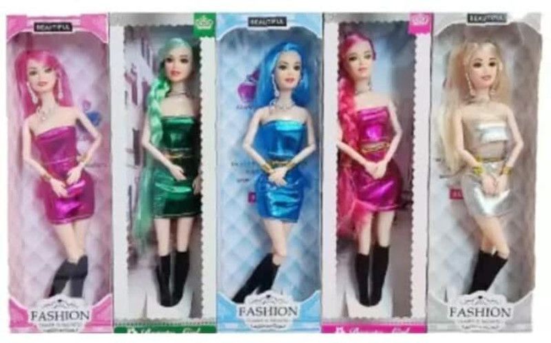 kanha collection Beautiful Cute Classy Fashion Doll with Movable Hands and Legs (Pack of 1)  (Multicolor)