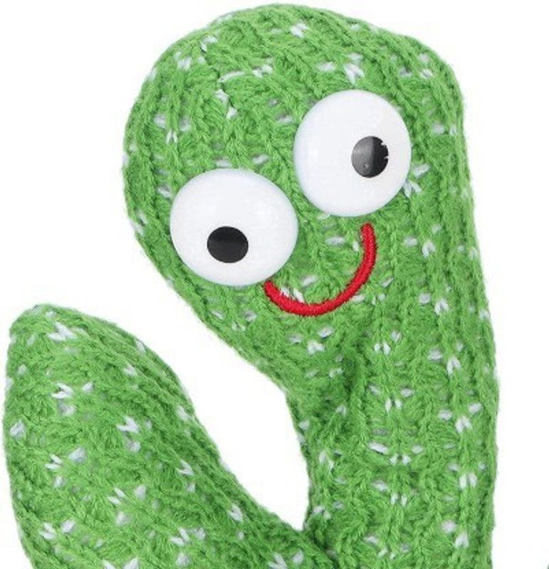 FASTFRIEND Funny Baby ToysDancing Plush Cactus Music ToyBaby Early Education ToysElectric  (Green)