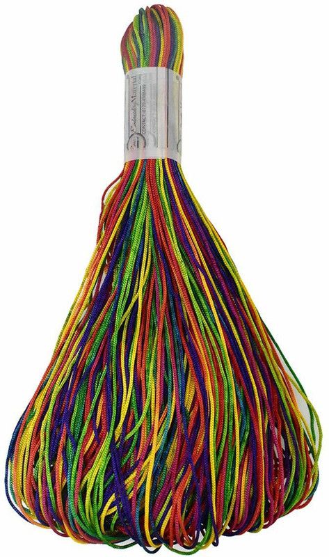 Crafto Nylon Jewelry Cord for Craft and Jewellery Making (1Roll, Multicolor)