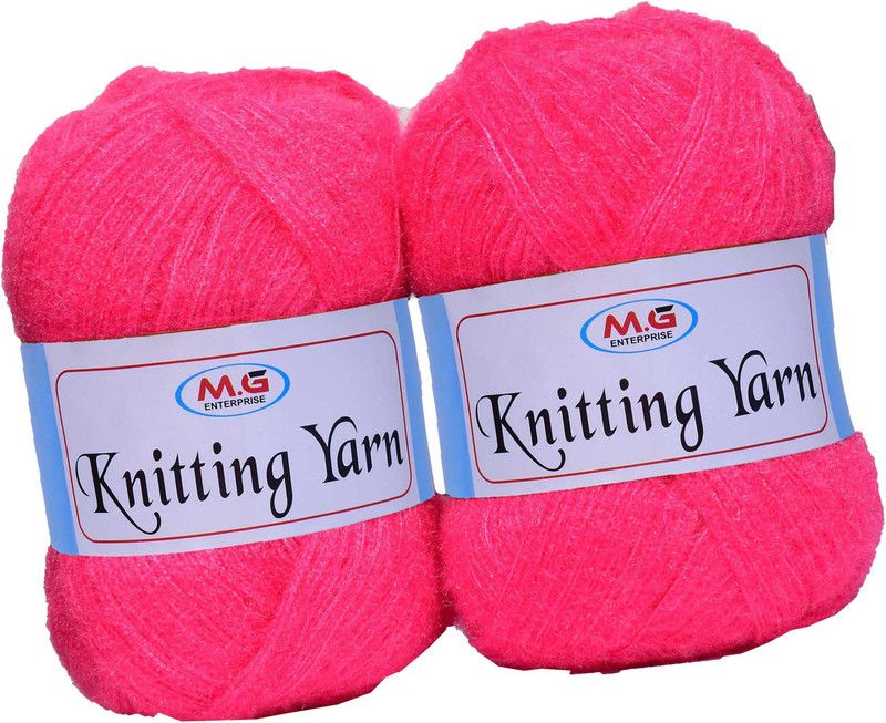 M.G Enterprise Knitting Wool Yarn, Soft Fancy Feather Wool Rose 500 gm- Art-HEI