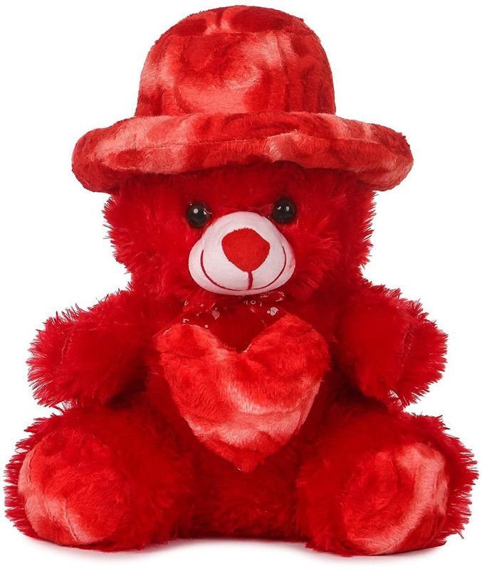 Decent ap Teddy Very Beautiful Huggable Valentine and Birthday Gifts Lovable Special Gift - 32 cm (Red) - 32 cm  (Red)