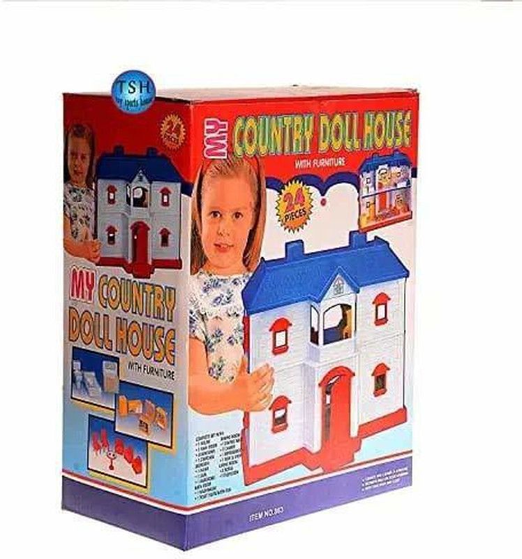 Barodian's Doll House with Accessories.  (Multicolor)