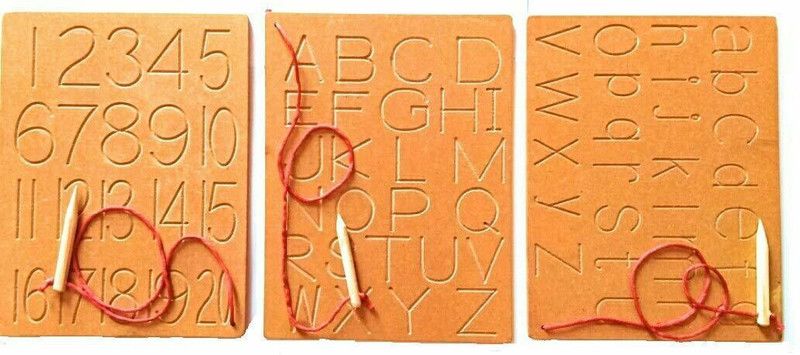 IJARP Wooden Capital and Small Educational Toys for Kids (3 to 7 Years) -Set of 3  (Brown)
