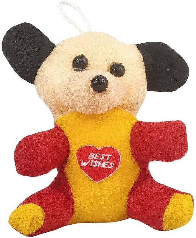 Uniqon Pack of 1 (Size:11x12cm) Multicolor Teddy Bear Soft Fur Stuffed Toy for Kids - 12 cm  (Multicolor)