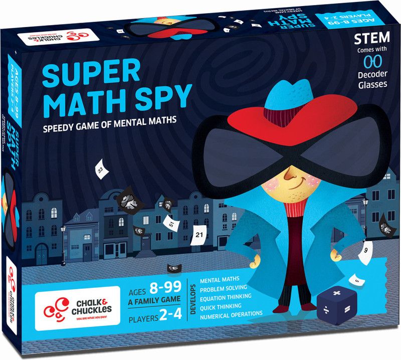 Chalk and Chuckles Super Math Spy Board Games for Boys, Girls Age 8-12 Fun Educational Brain Games  (Multicolor)