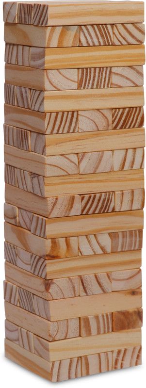 Mihad Wooden Block game | Wood Blocks Game | Tumbling Tower Game | Truth Dare and Situation Game For Kids  (Brown)