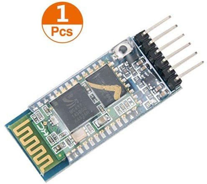 Robotronics HC-05 Master-Slave 6 pin Wireless Bluetooth RFTransceiver Module Anti-Reverse, Integrated Bluetooth Serial Pass-Through Module, Wireless Serial for Arduino FM Transmitter Electronic Hobby Kit