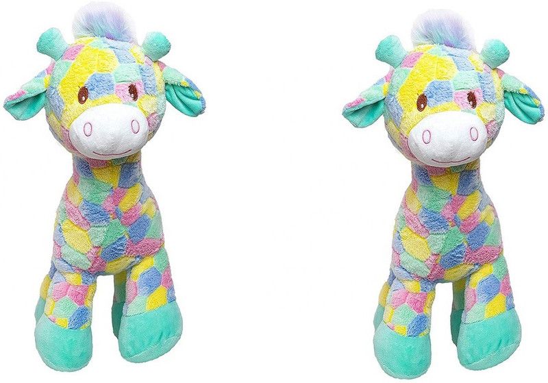 Bluebells India Giraffe soft toy/animal soft toy/giraffe plush toy/toy for children -set of 2 - 50 cm  (Multicolor)