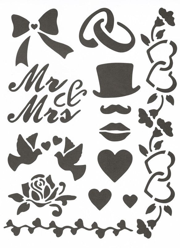 Unobite Party Design Craft Stencils for Scrapbooking, Painting, Kids Crafts, DIY Crafts etc.(Set of 2 Piece)