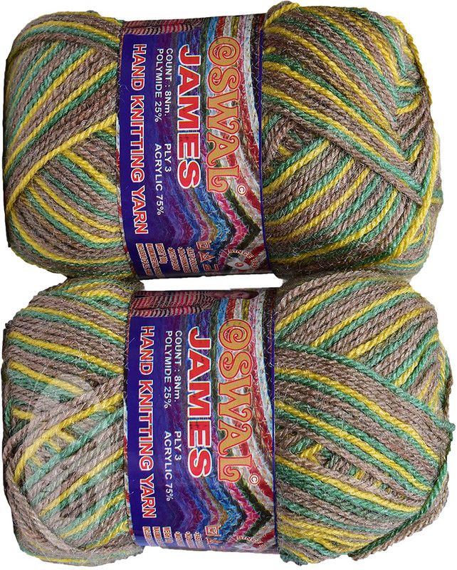 Simi Enterprise Oswal James Knitting Yarn Wool, Moss Ball 200 gm Best Used with Knitting Needles, Crochet Needles Wool Yarn for Knitting. By Oswa X SM-YY
