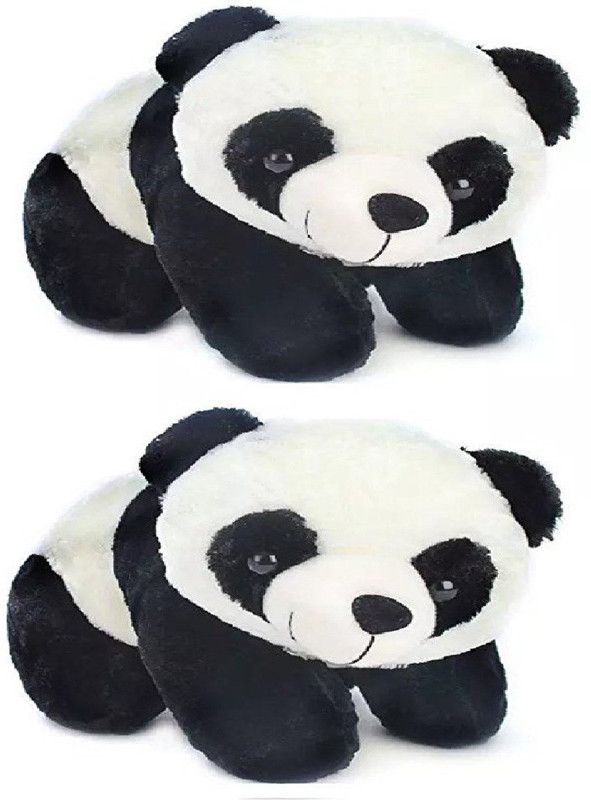 DTSM Collection White & Black panda Set Of 2 30 Cm - 30 cm  (Black,White)