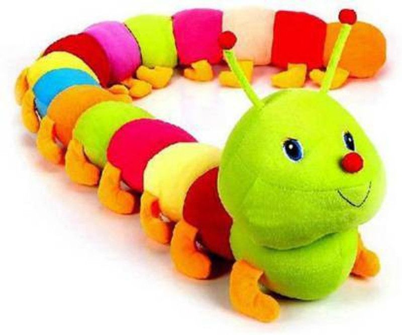 vg enterprises Color full stuffed Caterpillar (120 cm) - 10 cm  (Multicolor)