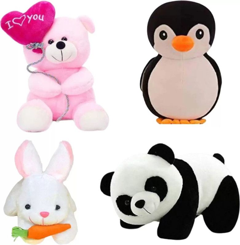 Mighty Balloon teddy penguin rabbit panda 0027 - 28 cm  (Multicolor)