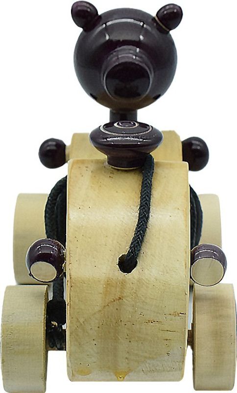Puja N Pujari Channapatna Handicrafted Animal Pull Along Toy for Kids  (Multicolor)