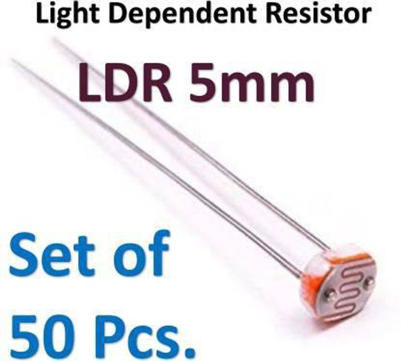 FKD 50 Pieces of 5mm LDR Electronic Components Electronic Hobby Kit