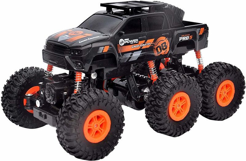 YATRI 2.4GHZ 6 Wheel Rock Crawler SUV Monster Truck 4WD Rechargeable Remote Control Car  (Multicolor)