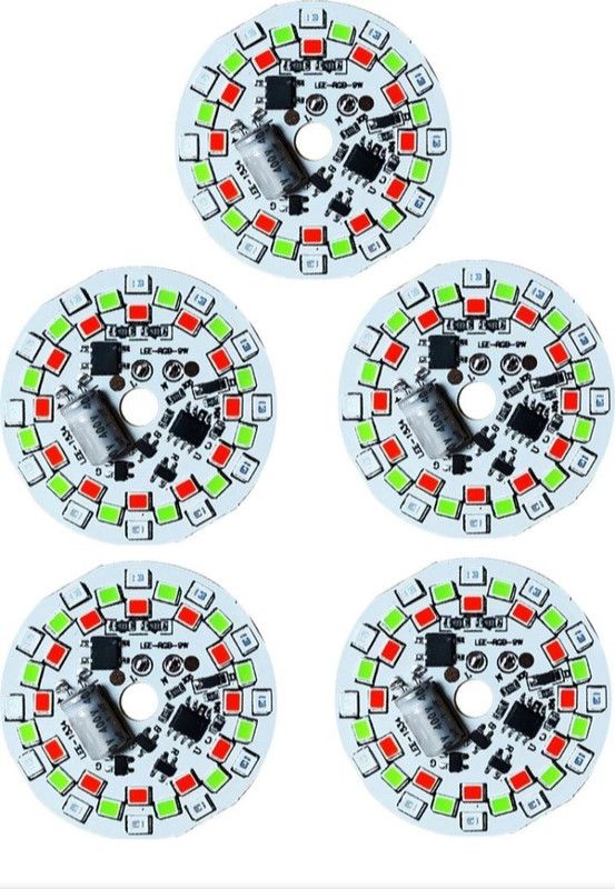 SHOBHANI ENTERPRISES S 5 Pics 220V AC RGB DOB 7 Color Changing LED DOB MCPCB Light Light Electronic Hobby Kit