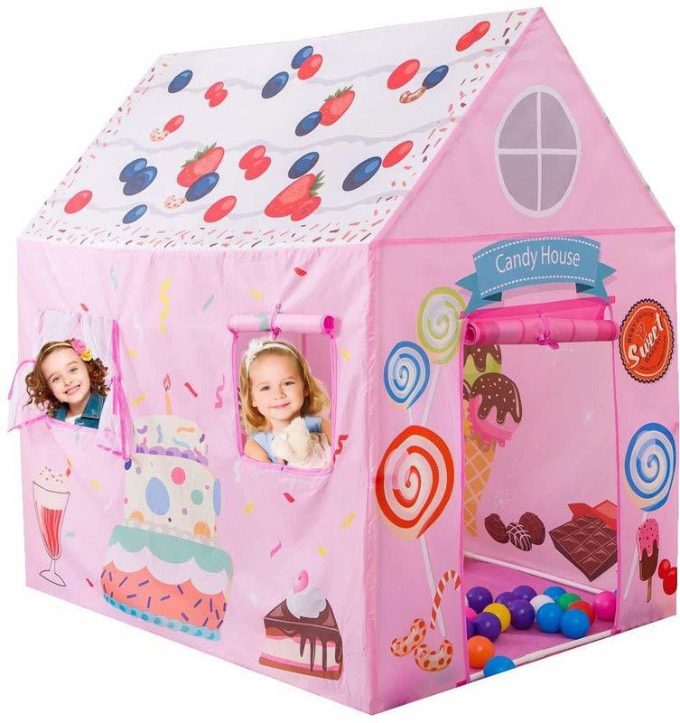 SADGURU SALES Jumbo Size Happy Birthday Kids Play Tent House for 10 Year Old Girls and Boys (Multicolor).  (Pink)