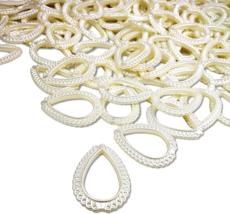 Utkarsh (Pack of 100 Gram) Teardrop Abs Design Bead Artificial Jewellery Craft Material