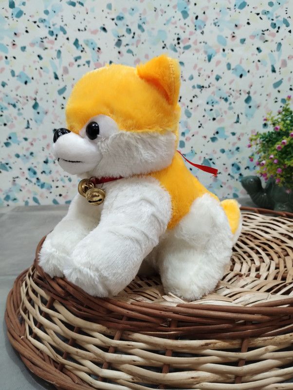 Teddy Daddy Bell Dog Super Soft Toy For Kids ( Yellow-1 single piece ) - 15 cm  (Yellow)