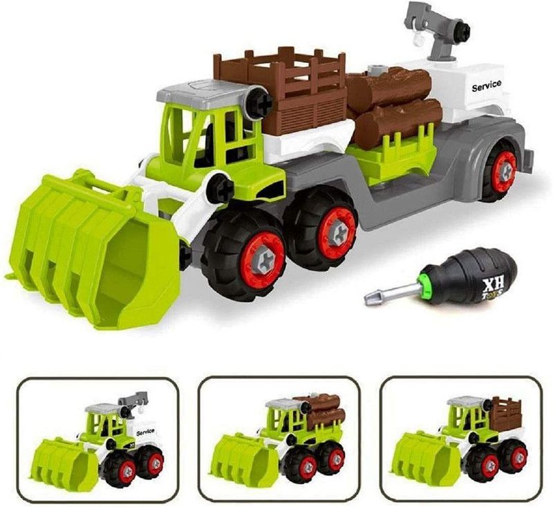 Pink & green Big DIY Assemble Truck 677-115  (Green)