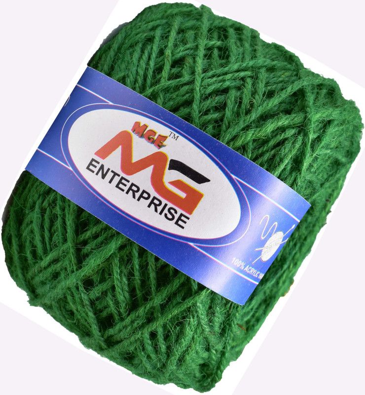 M.G Enterprise 3 Ply/Twisted Macrame Jute Cord/Dori Thread Leaf Green 100 mtr- Art-CII