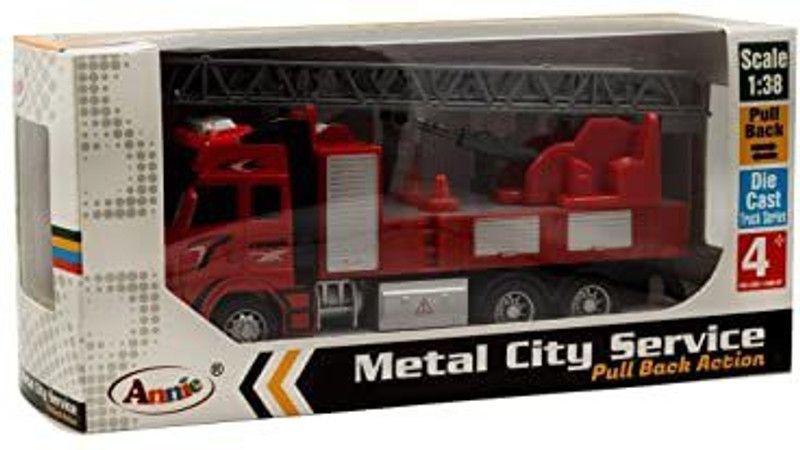 JGG Jain Gift Gallery Annie Fire Extinguisher Truck |Die-Cast Metal Pull Back |1:38 Scaled Model  (Red, Pack of: 1)