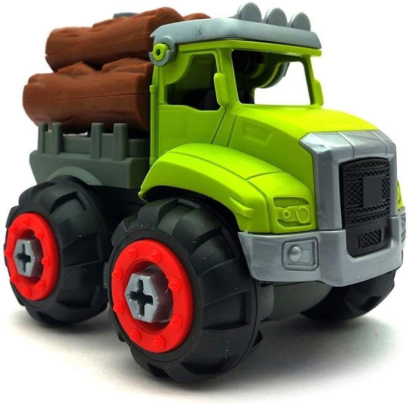 Pink & green Kids New DIY Toy Vehicles Set Assembly Toy Wood Truck Construction Set,Play Set with Screwdriver Toy for Kids  (Multicolor)