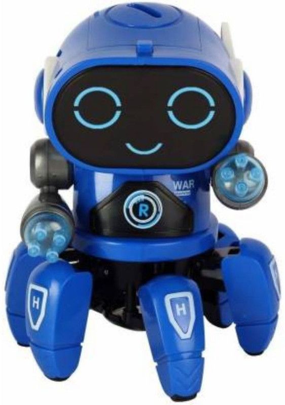 Pepino Trendy Octopus Shape Electric Robot Colorful Music Flashing Lights Dance Toy  (Blue)