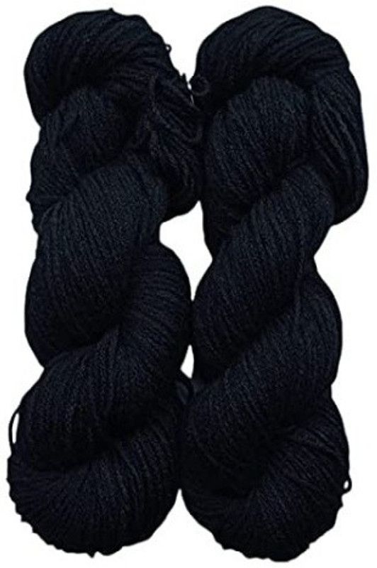JEFFY Oswal Knitting Yarn Martina Wool, Crave Wool Black 500 gm Shade no-20