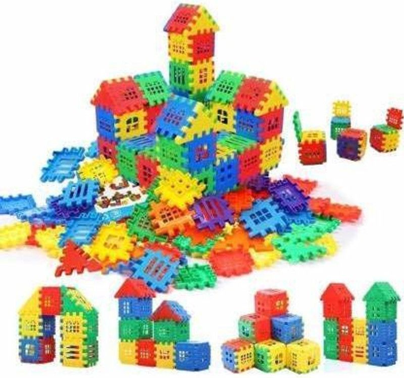 2Fonz Creative Multi Colored Jumbo Happy Home Building Blocks (Multicolor)  (Multicolor)