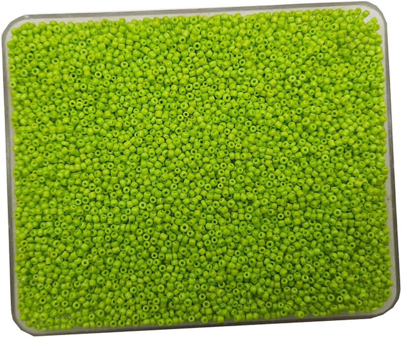 eshoppee 200 gm11/0 Green Color Glass Seed Beads (4)