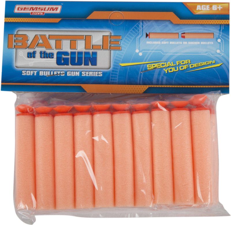 Toys Bhoomi Assaut Rifle Gun Pack - 10 Pieces Darts & Plastic Bullets  (Orange)