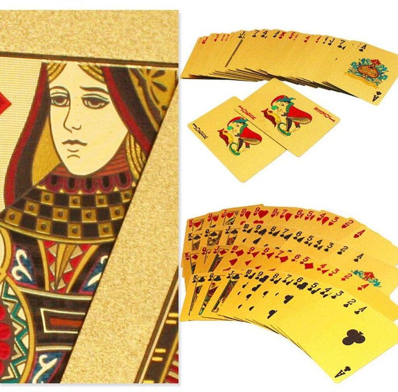 Bastex Pure Gold Plated Playing Cards For Magic, Poker, Marriage, Teen Patti, Nightout Fun, Timepass  (Golden)