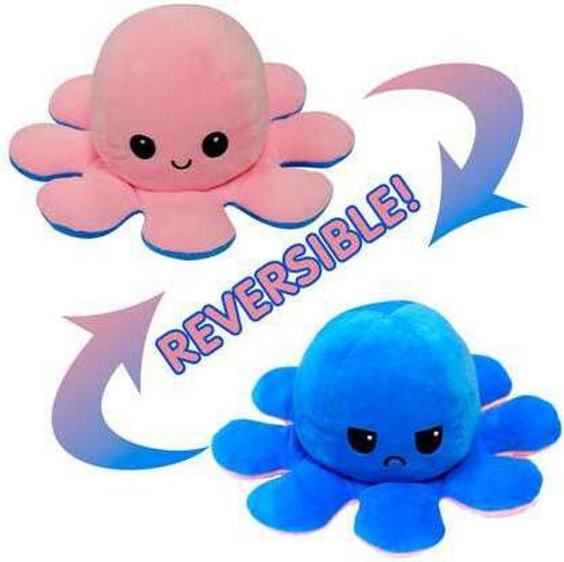 Toyet Octopus Plush Toy Stuffed Animal Home Accessories Cute Double Sided Doll - 12 cm  (Multicolor)