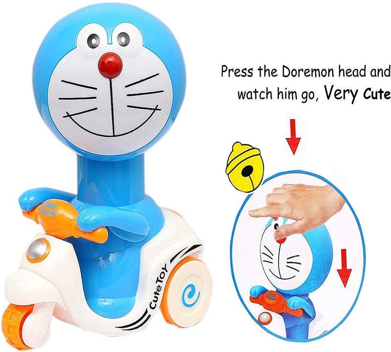 Skstore Doraemon Pressure Friction Toddler Car Toy, Push and Go Toy for Kids 1pic only  (Multicolor)