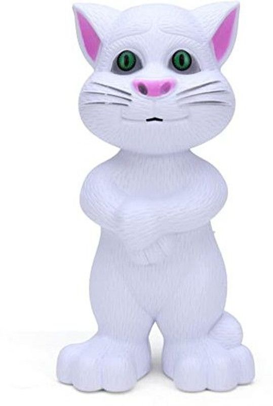Nihank Talking repeating tom cat for kids  (White)