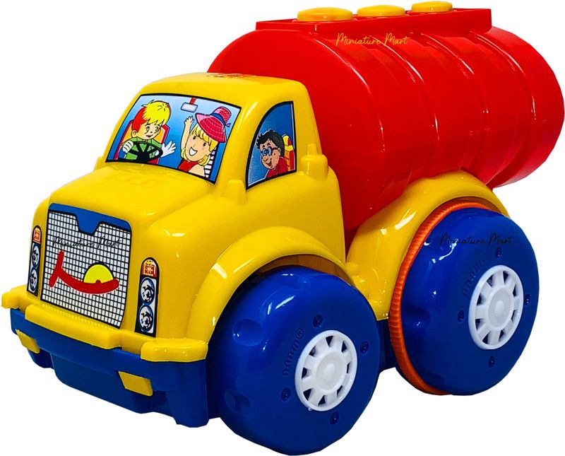 Giftary Big Size Kids Strong Plastic Hand Push & GO Oil Tanker Lorry Toys For Kids  (Multicolor, Pack of: 1)