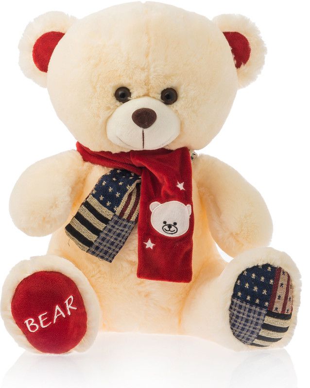 Dimpy Stuff Dimpy Bear W/Paws Cream - 40 cm  (Red)