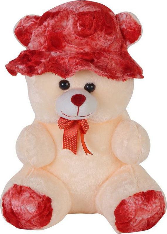 Gifteria Stuffed Soft Cute Cap Teddy Bear - 55 cm - 55 cm  (Cream)